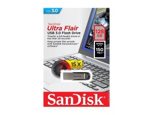 Memorie USB Flash Drive SanDisk Ultra Flair, 128GB, USB 3.0 - Img 2