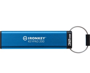 Memorie USB Kingston Keypad 200 32 GB, USB 3.2, Albastru