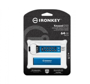 Memorie USB Kingston Keypad 200 64GB, USB 3.2, Albastru - Img 4