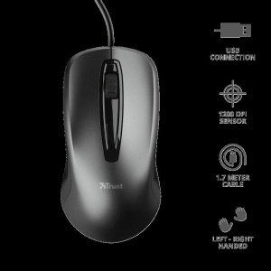 Mouse Trust Carve, USB Mouse, negru - Img 3