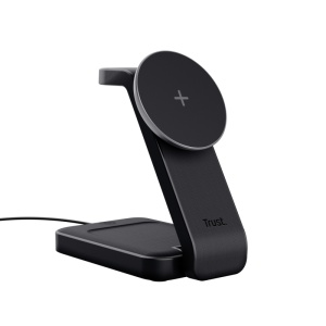 Stand de incarcare 3-in-1 Trust Viro, putere intrare 20W, interfata USB- C, compatibil cu produsele din brandul Apple: iPhone (12 si modele mai noi), Airpods si Apple Watch, negru - Img 6
