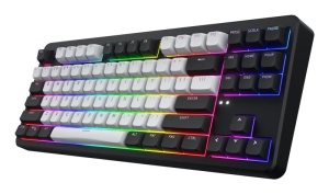 Tastatura mecanica wirelss Hator Rockfall 3 Mecha TKL conectivitate USB, pollingrate 1000Hz, iluminare RGB cu functia de a customiza fiecare tasta individual, tip switch HATOR Aurum Orange Linear rev.1.0, durata de viata switch 70M de clickuri, durata de - Img 4