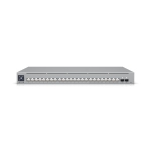 UBIQUITI UNIFI PRO MAX SWITCH 24-PORTPOE, interfata de retea (16) porturi GbE RJ45, (8) porturi 1/2,5 GbE RJ45, (2) porturi 10G SFP+, capacitate comutare 112 Gbps, AC/DC, internă, 450W, PoE disponibil 400W