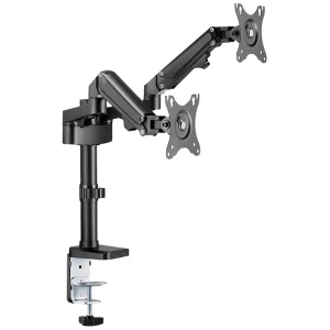 Brat de birou pentru monitor Neomounts, poate sustine 2 monitoare cu diagonala display 17-27", suporta pana la 14kg per monitor, full motion, +45°, -45° inclinatie, +90°, -90° swivel, +180°, -180° rotatie, VESA min 75x75, VESA max 100x100, reglabil pe - Img 6