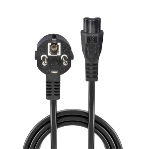 Cablu alimentare Lindy, conector A: Schuko, conector B: IEC C5C5, lungime cablu 2m, material PVC si PBT, material conductor: cupru, dimensiuni A: 36.5x71x36.5mm (1.44x2.8x1.44in), B: 22.8x64x15mm (0.9x2.52x0.59in), negru - Img 2
