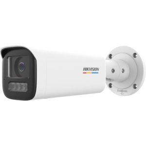 Camera de supraveghere IP Bullet 4MP ColorVu Hikvision DS-2CD1B47G2H- LIU(4MM), lentila fixa 4mm, iluminare: Color: 0.0005 Lux @ (F1.0, AGC ON),B/W: 0 Lux with IR: 50m, microfon incorporat, alarma la evenimente:Motion detection (support alarm triggering