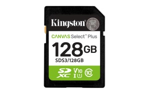 Card de memorie Kingston Canvas Select Plus Gen3 SDXC, 128 GB, Class 10