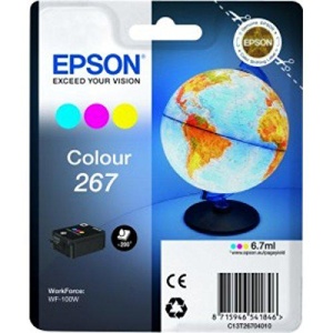 Cartus Epson 267 Globe Single Colour Ink, Cyan, Magenta, Yellow