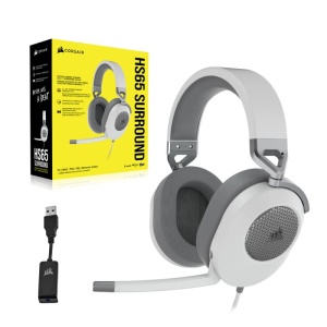Casti cu microfon Corsair HS65 Surround 7.1, Multi-platform Gaming and Mobile, 20Hz-20KHz, 32ohm, 114db, driver 50mm, alb - Img 9