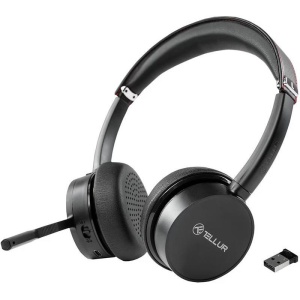 Casti Over-ear TELLUR Voice Pro, Wireless, Noise-canceling, Negru