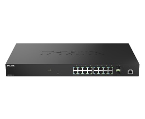 D-Link DMS-1250-18/E. Switch type: Managed, Switch layer: L2. Basic switching RJ-45 Ethernet ports type: 2.5G Ethernet (100/1000/2500), Basic switching RJ-45 Ethernet ports quantity: 16. MAC address table: 16000 entries, Switching capacity: 120 Gbit/s.