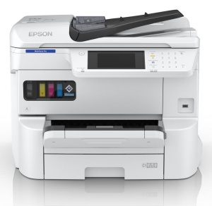 EPSON WorkForce Pro EM-C7100DWF A3+ COLOR INKJET MFP, Functii( Tiparire, Scanare, Copiere, Fax), 4 culori, Viteza printare; 35 ppm mono, 35ppm Color, Rezolutie: 4.800 x 1.200 DPI, Volum recomandat lunar: 500-5.000pagini,Maxim: 75.000 pagini, Viteza - Img 6