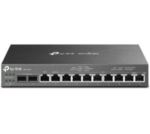 "Omada Gigabit VPN Router with PoE+ Ports and Controller Ability PORT: 2× Gigabit SFP WAN/LAN Port, 1× Gigabit RJ45 WAN Port, 1× Gigabit RJ45 WAN/LAN Ports, 8× Gigabit RJ45 LAN ports SPEC: 802.3at/af, 8 Ports with 110 W PoE Power, Desktop & Wall-mount