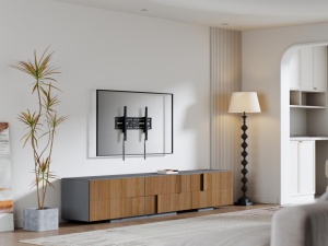 Suport perete TV Serioux 37-86" Tilt 75kg Profil 50mm Material: Otel Finisarea suprafeței: vopsea electrostatica Dimensiune ecran: 37"-86" Compatibilitate VESA: 75x75, 100x100, 100x150, 150x100, 100x200, 200x100, 150x150, 200x200, 200x300, 300x200, - Img 10