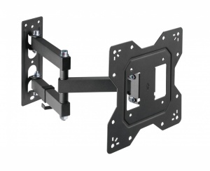 Suport TV Serioux LCD/LED, TV68-223, compatibilitate dimensiune ecran 23"-43", material otel, VESA:100x100, 100x200, 200x100, 200x200, greutate maximă suportata: 30 kg, profil: 56~378mm, inclinare: ＋3°～-10°, pivotare: +90°~-90°, management cabluri, negru - Img 2
