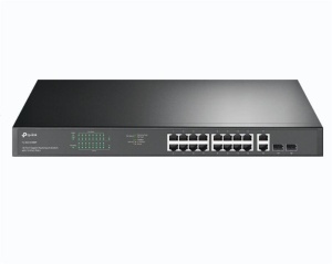 "18-Port Gigabit Rackmount Switch with 16-Port PoE+ PORT: 16× Gigabit PoE+ Ports, 2× Gigabit Non-PoE Ports, 2× Combo Gigabit SFP Slots SPEC: 802.3at/af, 250 W PoE Power, 1U 19-inch Rack-mountable Steel Case FEATURE: Plug and Play"