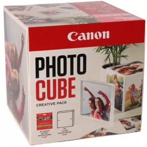 CANON PP-201 13x13CM PHOTO CUBE White / Pink, 40 coli, 1 x rama foto, - Img 3
