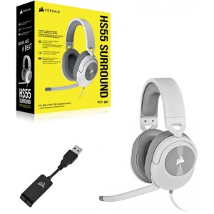 Casti Gaming Head-band Corsair HS55 SURROUND, Wired, Alb - Img 5