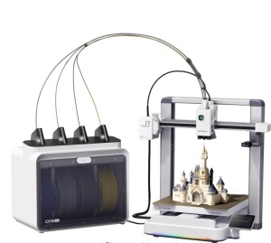 CREALITY SPARKX I7 COMBO FDM 3D PRINTER, Imprimanta 3D, Tehnologie FDM, Volum printare: 260 × 260 × 255 mm, Dimensiuni imprimanta: 470 × 423 × 456 mm, Viteza printare: ≤ 500 mm/s, Acuratete: 100±0.1 mm, Inaltime strat: 0.05-0.3 mm, Direct drive