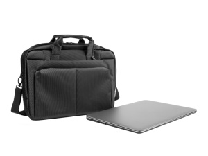 Geanta laptop Natec Gazelle, compatibilitate dimensiune laptop 15.6", 3 compartimente, material Polyester, negru