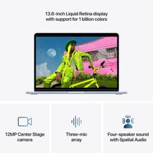 MacBook Air 13.6" Retina/Apple M5 (CPU 10-core, GPU 8-core, NeuralEngine16-core)/16GB/512GB - Sky Blue - INT KB (No Adapter) - 2026 - Img 7