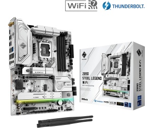 Placa de Baza ASROCK Z890 STEEL LEGEND WIFI LGA1851, 4x DDR5, 1x HDMI 2x Intel Thunderbolt, 1x PCIE 5.0 x16 1x PCIE 4.0 x16 1x PCIE 4.0 x4, 4x M.2, 4x SATA 6GB/s, ATX - Img 1