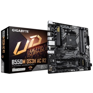Placa de baza Gigabyte B550M DS3H AC R2, Socket AM4, DDR4, Micro-ATX