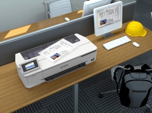 Plotter Epson Surecolor SC-T2100, Imprimanta large format 24" (A1 ) in 4 culori, rezolutie maxima de listare 2.400 x 1.200 dpi, Cerneala Epson Ultrachrome XD2 pigment ink, grosime hartie 0,05mm - 0,27 mm interfata: USB 3.0, Retea, WI-FI, WI-FI direct, - Img 3