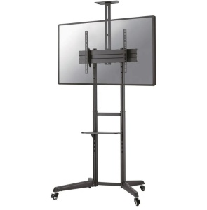 Stand podea mobil/fix Neomounts FL50-550BL1; pentru display-uri cu diagonale 37"-70", sistem de prindere VESA 100x100~600x400, greutate maxima suportata 50kg, tilt +5°/-12°, inaltime reglabila manual 1285-1450mm; management cabluri, 2 stalpi; dimensiuni