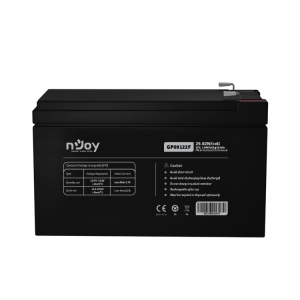 ACUMULATOR NJOY GP09122F 12V Tip VRLA AGM Terminale F2 Durata teoretica de viata in mod asteptare pana la 5 ani Cycle Use 14.4V-15.0V (-30mV/C), max. Current: 2.7A Float Use 13.5-13.8V (-20 mV/C) https://www.njoy.global/product/gp09122f?el=resources - Img 2