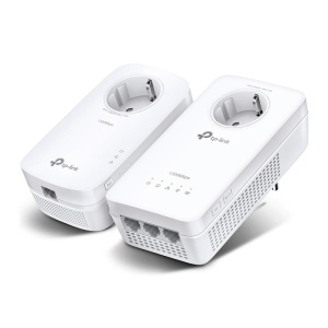 AV1300 Gigabit Passthrough Powerline AC1200 Wi-Fi Kit KIT: 1× TL-WPA8631P + 1× TL-PA8010P TL-WPA8631P: SPEED: 300 Mbps at 2.4 GHz + 867 Mbps at 5 GHz, 1300 Mbps Powerline SPEC: Qualcomm CPU, 3× Gigabit Ports, AC-Passthrough, Wall Plugged, HomePlug AV2