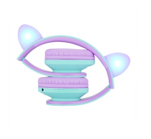 Casti Over-ear PowerLocus KidsCat, Wireless/Wired, Multicolor - Img 3