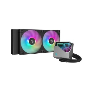 Cooler Procesor DEEPCOOL LT240 ARGB NEGRU, marime radiator 282mm, 2 ventilatoare, Viteza ventilatoare 600-2400 RPM +/- 10%, Viteza pompa: 3400 +/- 10%, Suport AMD: AM4/AM5, suport INTEL: LGA1700/1200/1151/1150/1155, Airflow: 72.04 CFM