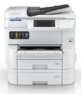 EPSON WorkForce Pro EM-C7100DWF A3+ COLOR INKJET MFP, Functii( Tiparire, Scanare, Copiere, Fax), 4 culori, Viteza printare; 35 ppm mono, 35ppm Color, Rezolutie: 4.800 x 1.200 DPI, Volum recomandat lunar: 500-5.000pagini,Maxim: 75.000 pagini, Viteza - Img 8