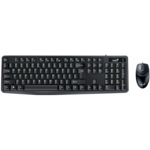 Kit Wired tastatura si mouse Genius KM-170, taste numerice, negru
