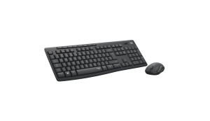 Kit Wireless tastatura si mouse Logitech MK295 Silent Wireless Combo, taste numerice, gri
