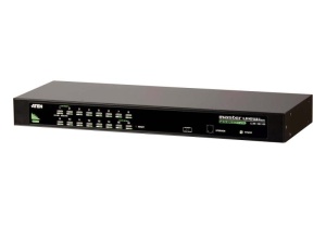 KVM Switch Aten CS1316-AT-G. Tastatură de tip port: USB, PS/2, Mouse tip de port: USB, PS/2, Video Type portul: VGA. Tip HD: QXGA, Rezoluţia maximă: 2048 x 1536 Pixel, Interval scanare: 1,255 s. Culoarea produsului: Negru, Capacitate portbagaj: 1U,