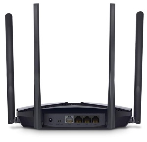 Mercusys MR60X Dual-Band WiFi 6 Router (AX15000), Standarde wireless: Wi-Fi 802.11ax / ac / a / b / g / n, Viteza wireless: 1201 Mbps (5 GHz) + 300 Mbps (2.4 GHz), Interfata: 1 × Port WAN Gigabit + 3 porturi Gigabit LAN, 4 x Antene externe de 5dBi. - Img 2