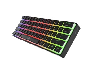 Tastatura gaming mecanica wireless Genesis Thor 660 G2 60% , iluminare RGB, switch-uri Brown, 61 taste, 13 butoane multimedia, negru - Img 6