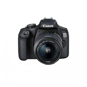Camera foto Canon EOS-2000D kit, obiectiv EF-S 18-55mm f/3.5-5.6 IS II 24.1MP,3.0" TFT fixed DIGIC 4+, ISO 100-6400,FullHD movies 30fps,compatibil SD/SDHC/SDXC, 30-1/4000 sec,9 puncte de focus, HDMI mini,USB,WI-FI, accumulator Li-ion LP-E10, montura