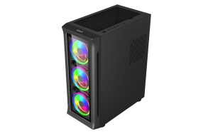 Carcasa SPACER SPCS-GC-SHIELD, RGB, Mid Tower, Black - Img 2