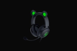 Casti Razer Kraken Kitty V2 Pro USB-A, senzitivitate 96 dB SPL / mW @ 1kHz by HATS si senzitivitate microfon -42 dB, frecventa raspuns 20Hz-20kHz, frecventa raspuns microfon 100Hz-10kHz impedanta 32 Ω (1 kHz), lungime cablu 2m, negru - Img 9
