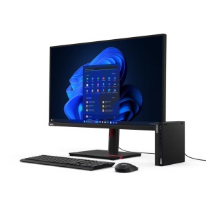 Desktop Business Lenovo ThinkCentre M70q Gen 5 cu procesor Intel Core i7 14700T pana la 5.2 GHz, 16 GB DDR5, 512GB SSD, UHD Graphics 770, Fara OS, Black, 3 ani Garantie - Img 9