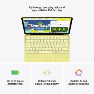 MacBook Neo 13" Retina/Apple A18 Pro (CPU 6-core, GPU 5-core, NeuralEngine16-core)/8GB/256GB - Citrus - INT KB (No Adapter) - 2026 - Img 6