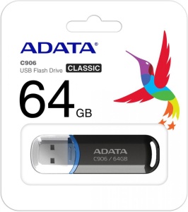 Memorie USB ADATA C906 64 GB, USB 2.0, Negru