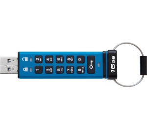Memorie USB Kingston Keypad 200 16 GB, USB 3.2, Albastru - Img 2