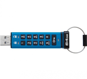 Memorie USB Kingston Keypad 200 64GB, USB 3.2, Albastru - Img 2