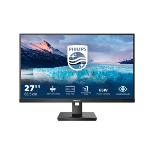 Monitor Philips 27" 273S1/00, Diagonal (inch): 27, Diagonal (cm): 68, Aspect ratio: 16:9, Panel: IPS, Resolution: 1920x1080, Refresh Rate: 75Hz, Response time GtG: 4ms, Brightness (max): 300 cd/m², Contrast (static) : 1000:1, Contrast (dynamic): 50M:1,