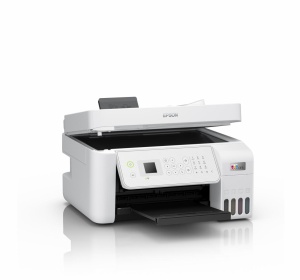 Multifunctional inkjet color Epson EcoTank CISS L5316, culoare: alb, dimensiune A4(Printare,Copiere, Scanare, Fax), printare borderless, viteza 33ppm alb-negru, 15ppm color, rezolutie 5760 x 1440 dpi, alimentare hartie 100 coli, ADF 30 coli, scanner CIS, - Img 4