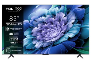 Televizor TCL QD-MiniLED 85C61K, 215 cm, Smart Google TV, 4K Ultra HD, 144Hz, Onkyo